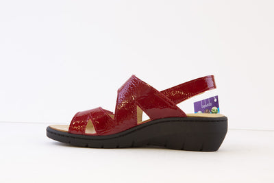 BELVIDA - 44.228 COMFORT SANDAL - RED PATENT