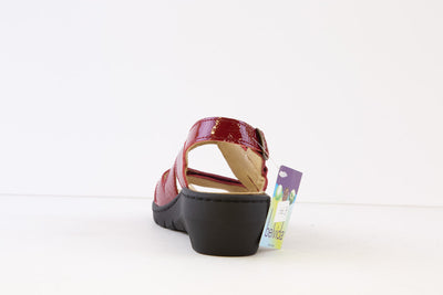 BELVIDA - 44.228 COMFORT SANDAL - RED PATENT