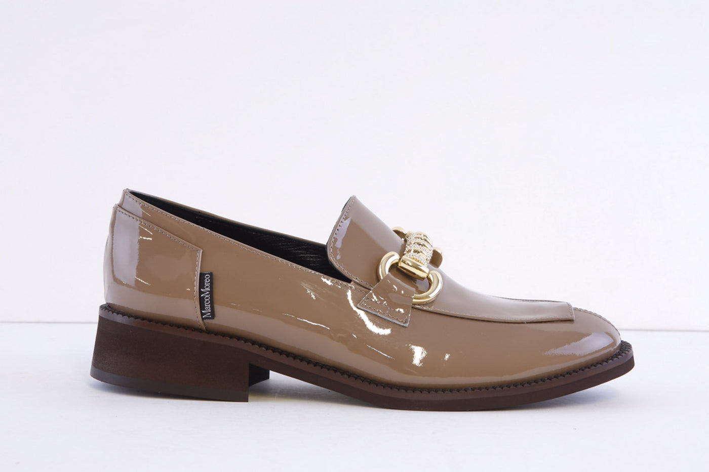 MARCO MOREO - A071 JVTA LOW HEEL LOAFER - TAUPE PATENT