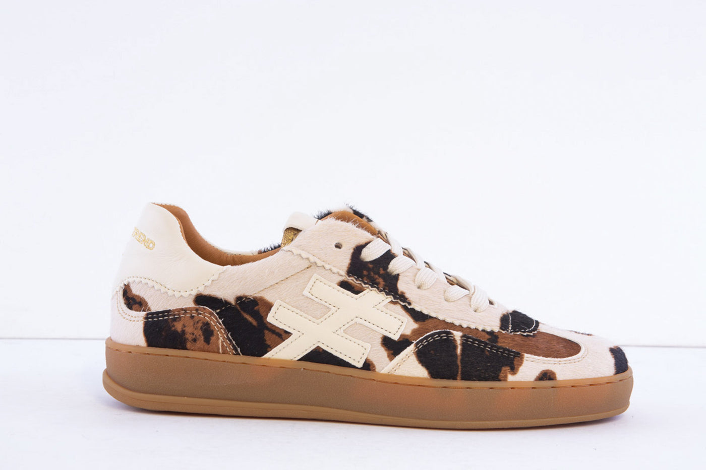ANOTHER TREND - A032.A4.A7 LACED FASHION TRAINER - COW PRINT