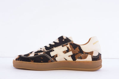 ANOTHER TREND - A032.A4.A7 LACED FASHION TRAINER - COW PRINT