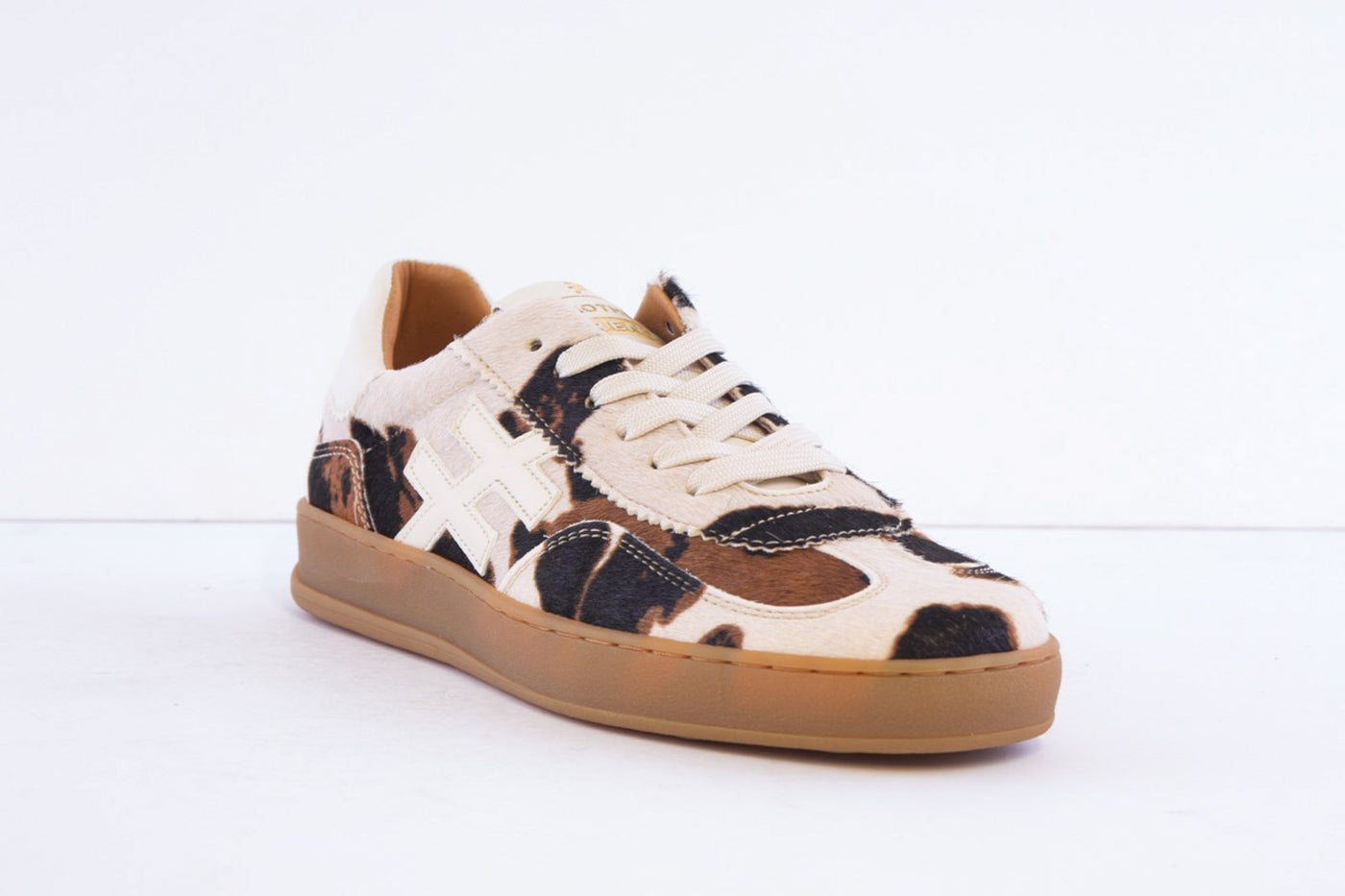 ANOTHER TREND - A032.A4.A7 LACED FASHION TRAINER - COW PRINT