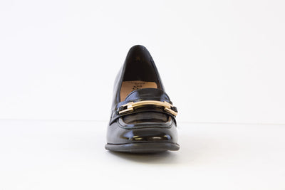 BIOECO - 6368 BLOCK HEEL LOAFER - BLACK PATENT