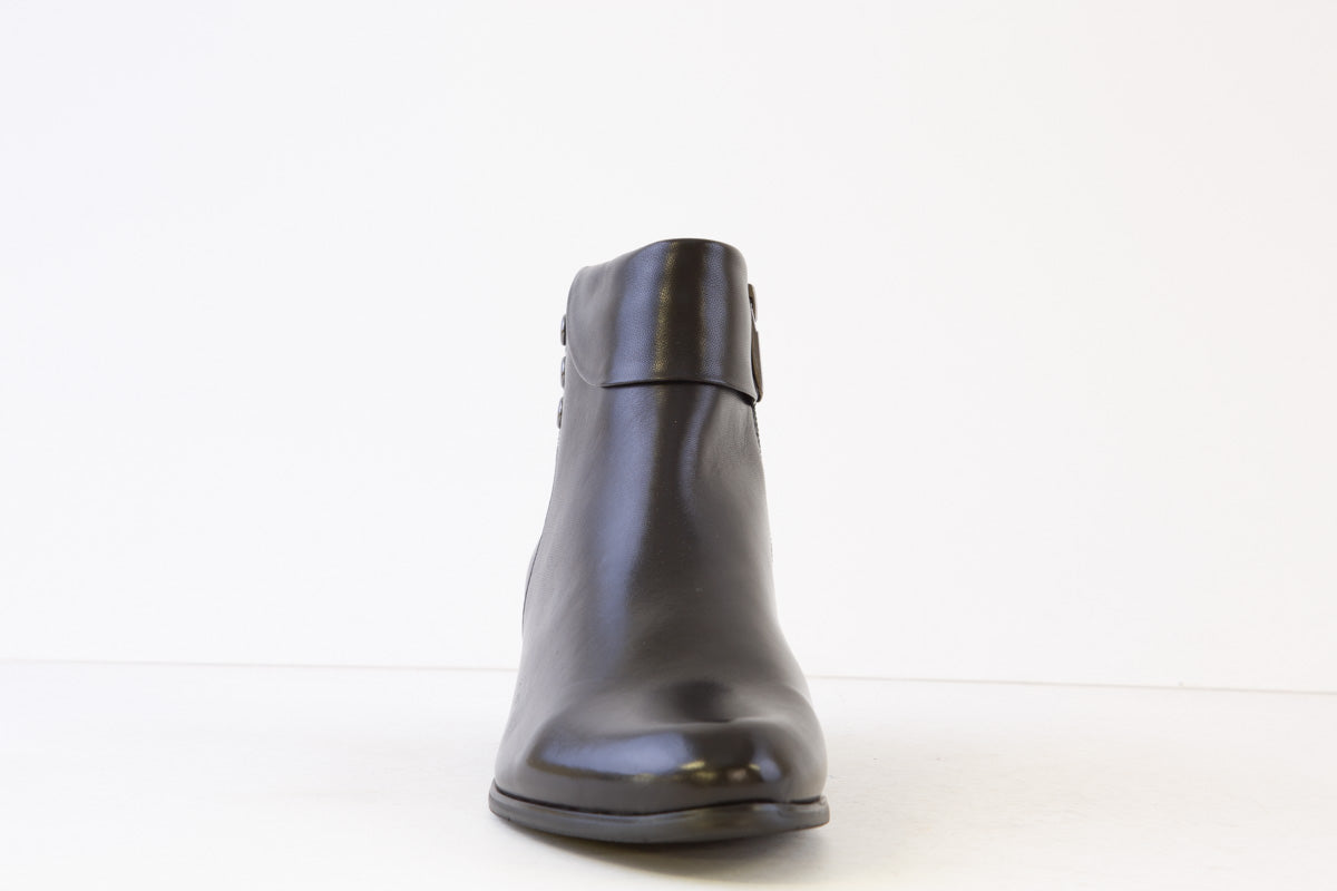REGARDE LE CIEL - STEFANY-186 LOW HEEL ANKLE BOOT - BLACK