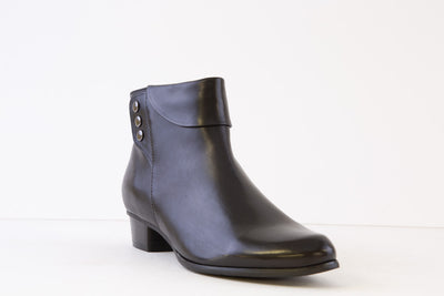 REGARDE LE CIEL - STEFANY-186 LOW HEEL ANKLE BOOT - BLACK