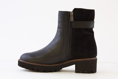 CALLAGHAN - 13446 FLAT ANKLE BOOT WITH BUCKLE DETAIL - BLACK