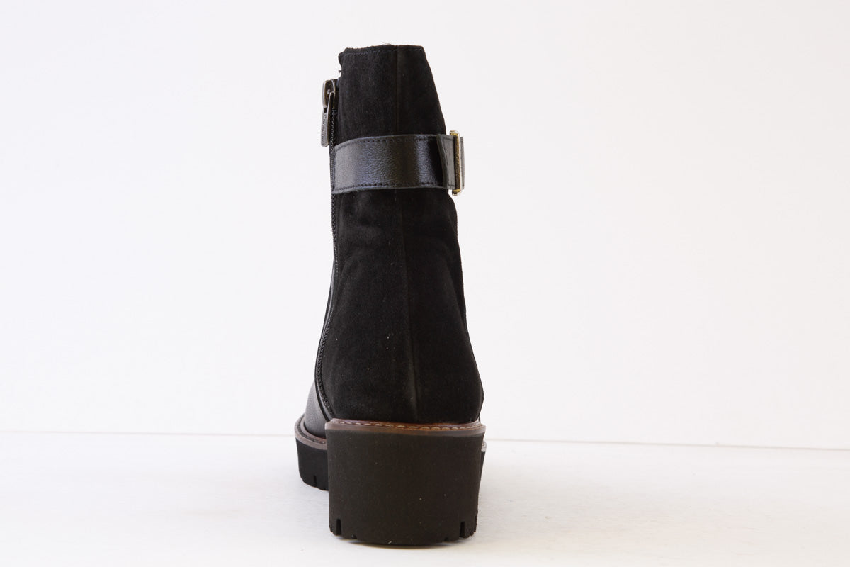 CALLAGHAN - 13446 FLAT ANKLE BOOT WITH BUCKLE DETAIL - BLACK
