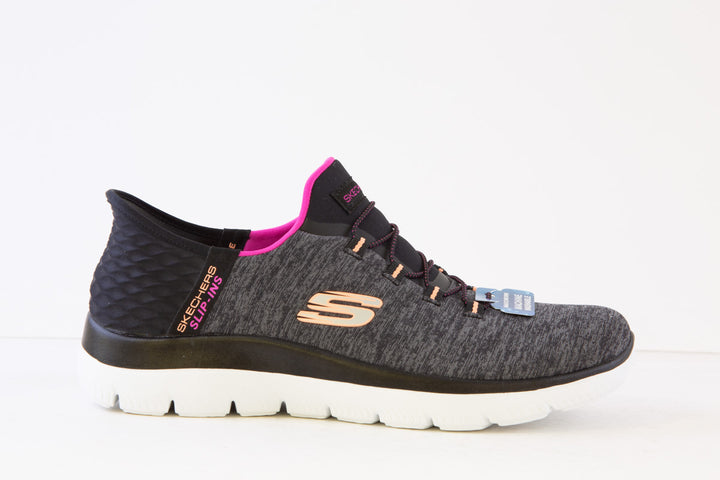 Grey Skechers Summits Skechers Wide Fit Women's Shoes Wide-Fit