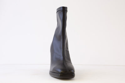 LODI - LIN4030 HIGH BLOCK HEEL ANKLE BOOT WITH ZIP - BLACK