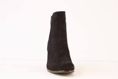 SUSST - DAZZLE23 MEDIUM BLOCK HEEL ANKLE BOOT - BLACK SUEDE