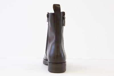 BAGATT - D31-AGU30 FLAT LACED ANKLE BOOT - DARK BROWN