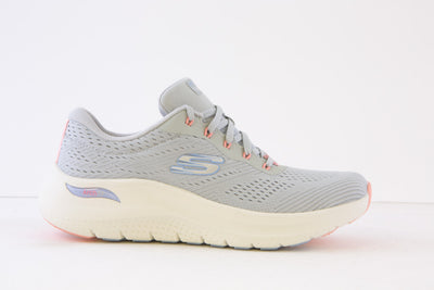 SKECHERS - 150051 ARCH FIT 2.0 BIG LEAGUE LACED TRAINER - LIGHT GREY