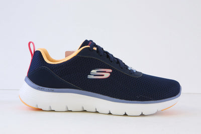 SKECHERS - 141404 FLEX APPEAL 5.0 NEW THRIVE LACED TRAINER - NAVY/ORANGE