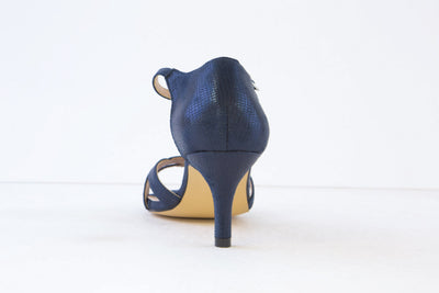 COCCO RITZ - COCO1007 MEDIUM HEEL-IN SANDAL - NAVY FABRIC