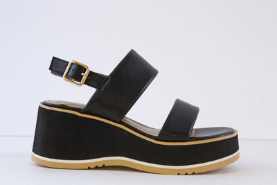 REPO - 61202 HIGH WEDGE FASHION SANDAL - BLACK