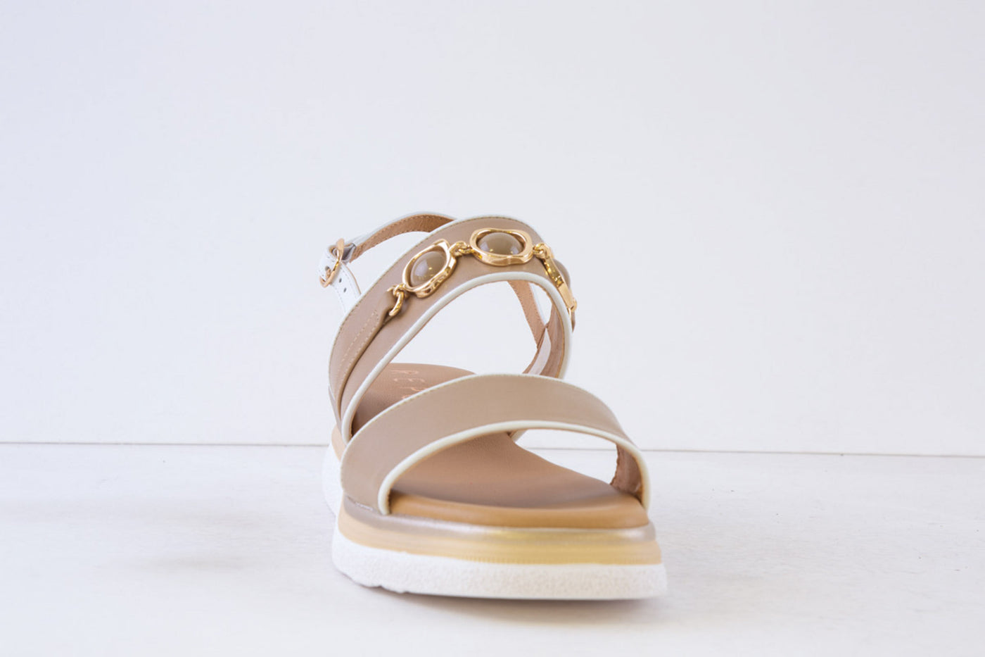 REPO - 10408 LOW WEDGE SANDAL - TAUPE