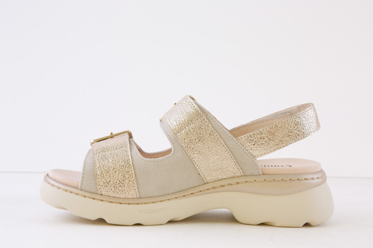 COMFORT CLASS - 5179 VELCRO COMFORT SANDAL - GOLD/BEIGE