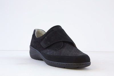 WALDLAUFER - 698001 205 KALEA-DOUBLE ZIP LACED K FIT SHOE - BLACK