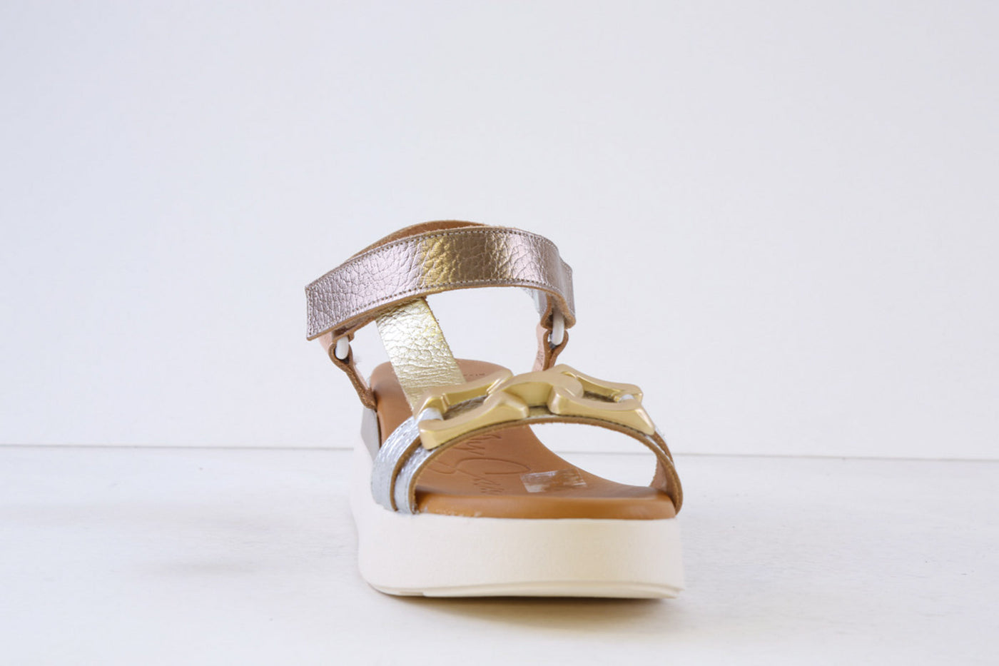 OH MY SANDALS - 5420 LOW WEDGE SANDAL - GOLD MULTI