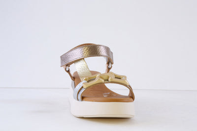 OH MY SANDALS - 5420 LOW WEDGE SANDAL - GOLD MULTI
