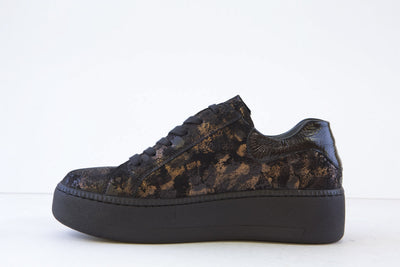 WALDLAUFER - 733001 211 H FIT-NICKY LACED/ZIP SHOE - BLACK MULTI