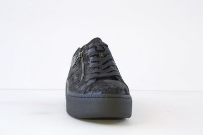 WALDLAUFER - 733001 211 H FIT-NICKY LACED/ZIP SHOE - BLACK MULTI