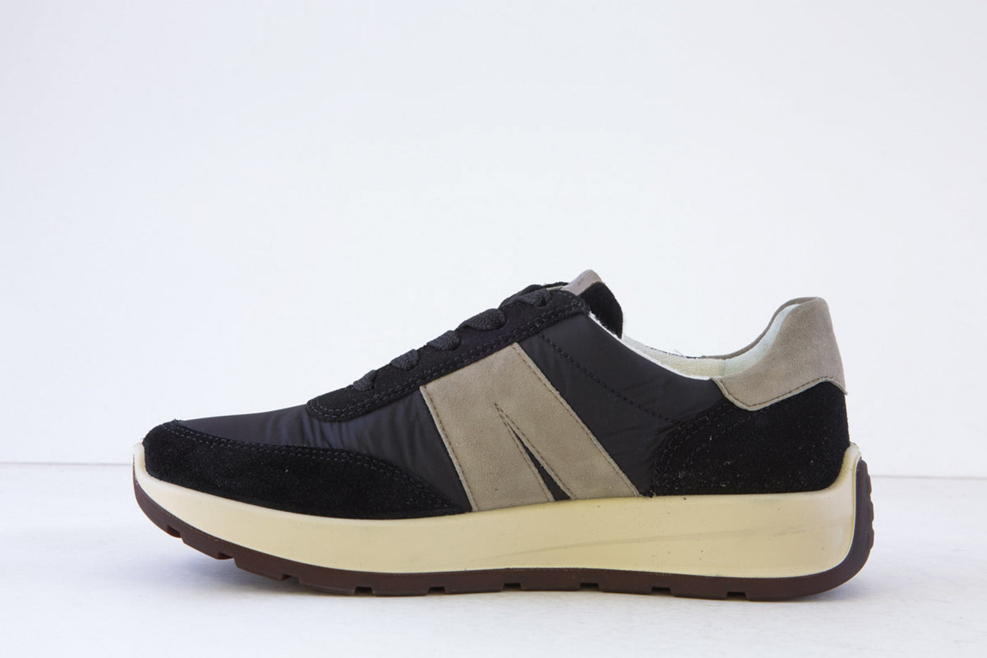 ARA - 25102-01 LACED COMFORT SHOE WITH ZIP - BLACK/GREY