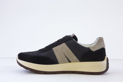 ARA - 25102-01 LACED COMFORT SHOE WITH ZIP - BLACK/GREY