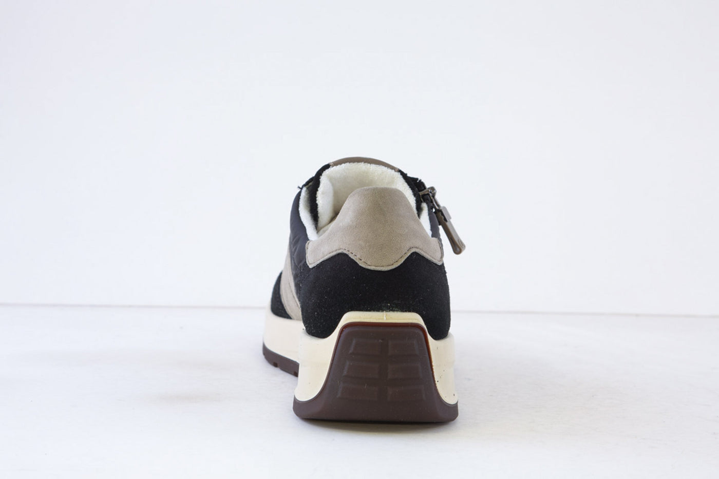 ARA - 25102-01 LACED COMFORT SHOE WITH ZIP - BLACK/GREY