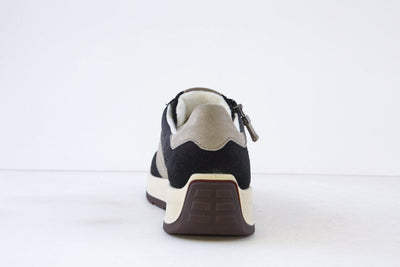 ARA - 25102-01 LACED COMFORT SHOE WITH ZIP - BLACK/GREY