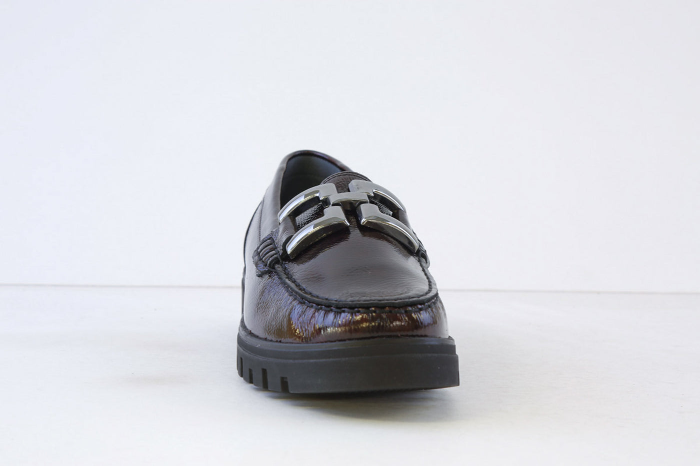 WALDLAUFER - 723508 143 H-SERENA -LOAFER WITH BUCKLE DETAIL- H FIT - WINE PATENT
