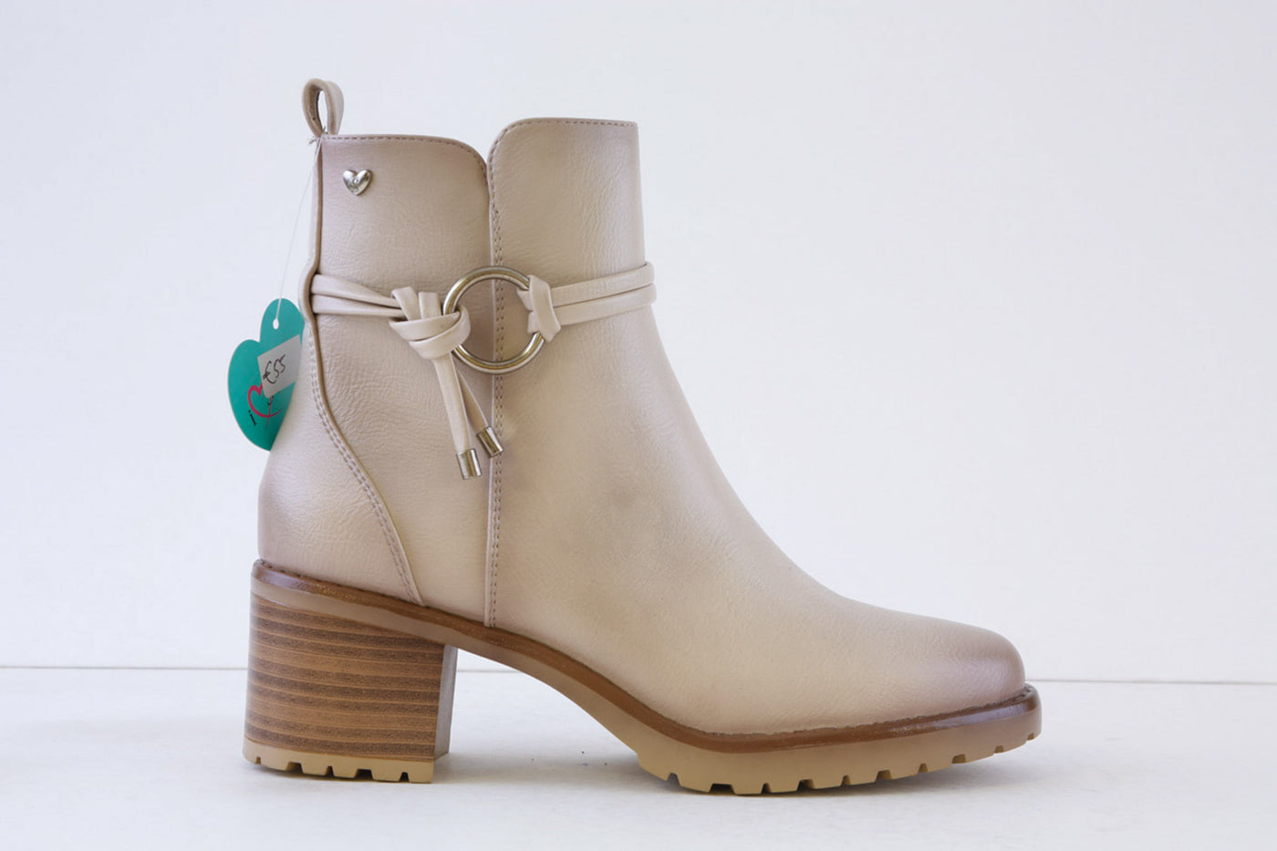 SUSST - GEORGIA24 STRAP & RING TRIM ANKLE BOOT - BEIGE