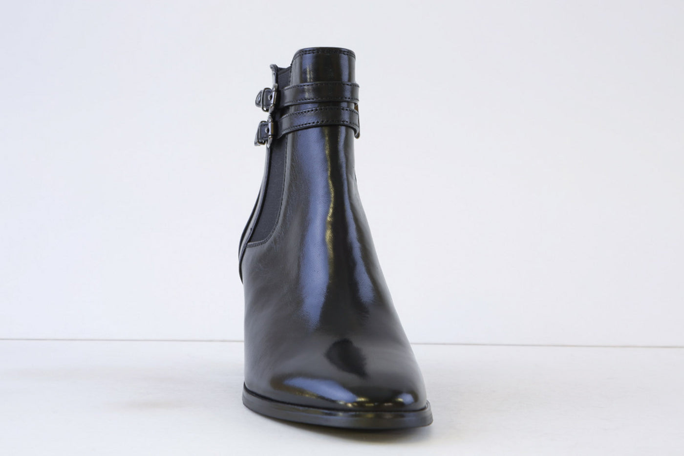 REGARDE LE CIEL - JOAN-13 MEDIUM BLOCK HEEL ZIP ANKLE BOOT - BLACK