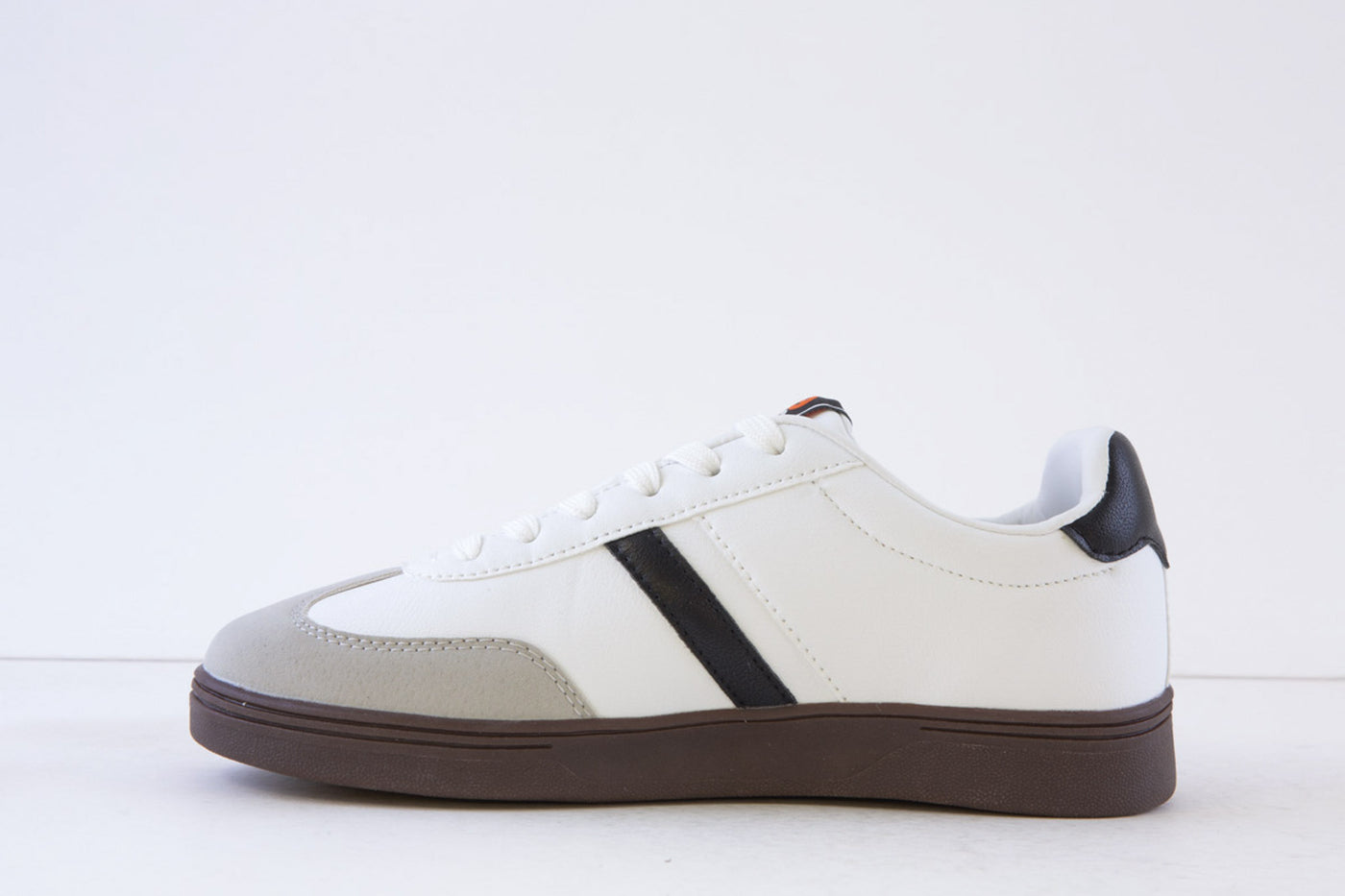 REFRESH - 172185 FLAT LACED FASHION TRAINER - WHITE COMBI