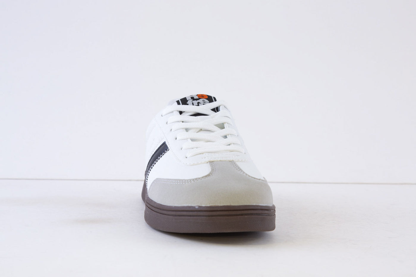 REFRESH - 172185 FLAT LACED FASHION TRAINER - WHITE COMBI