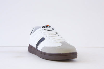 REFRESH - 172185 FLAT LACED FASHION TRAINER - WHITE COMBI