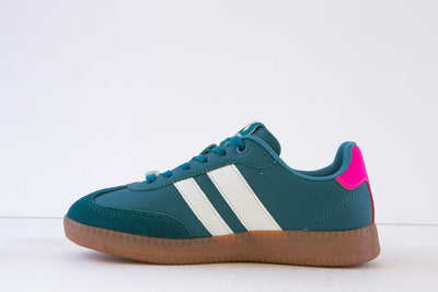 XTI - 143485 FLAT LACED FASHION TRAINER - GREEN