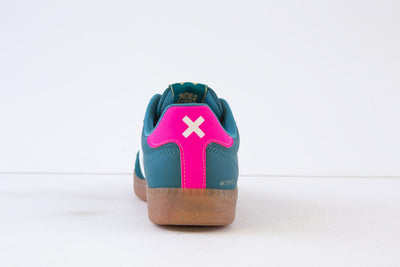 XTI - 143485 FLAT LACED FASHION TRAINER - GREEN