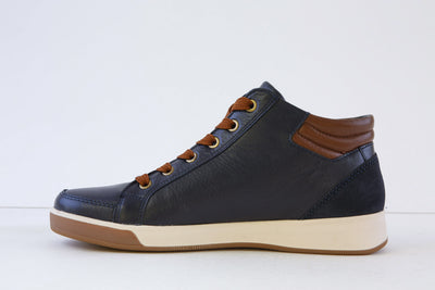 ARA - 24499-92 LACED ANKLE BOOT - NAVY/TAN