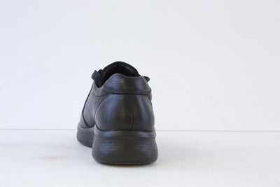 G COMFORT - P-811S LACED COMFORT SHOE - BLACK LEATHER