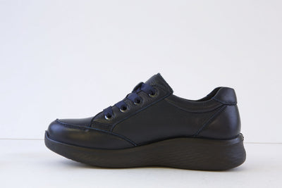G COMFORT - P-811L LACED COMFORT SHOE - NAVY LEATHER