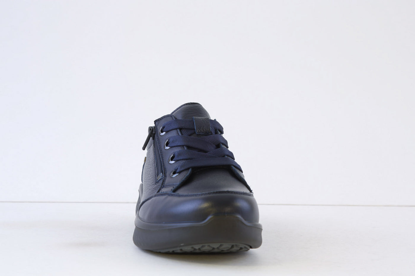 G COMFORT - P-811L LACED COMFORT SHOE - NAVY LEATHER