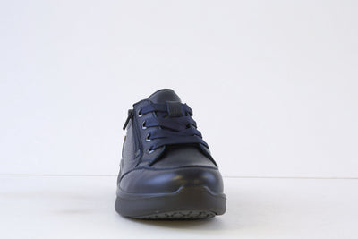 G COMFORT - P-811L LACED COMFORT SHOE - NAVY LEATHER