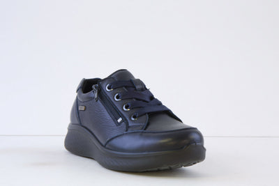 G COMFORT - P-811L LACED COMFORT SHOE - NAVY LEATHER