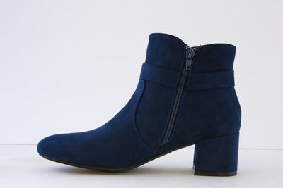 MILLIE & CO - DEBBLE LOW HEEL BOOT - NAVY SUEDE