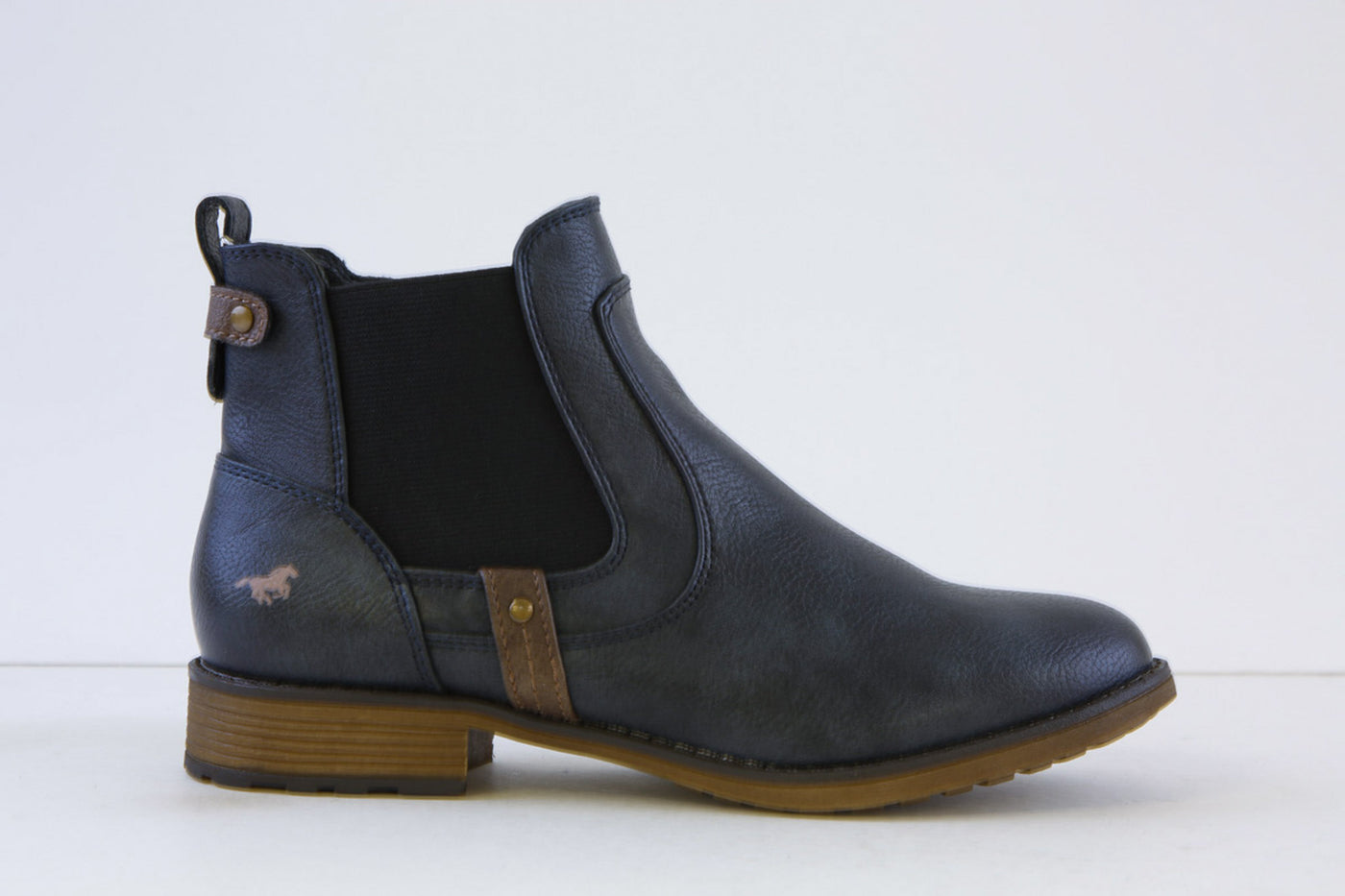 MUSTANG - 1265522/820 FLAT ANKLE BOOT - NAVY