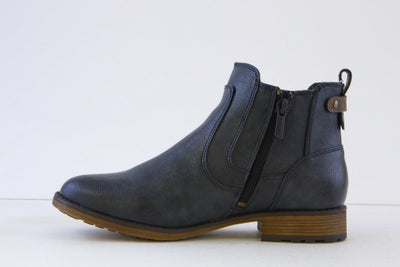 MUSTANG - 1265522/820 FLAT ANKLE BOOT - NAVY