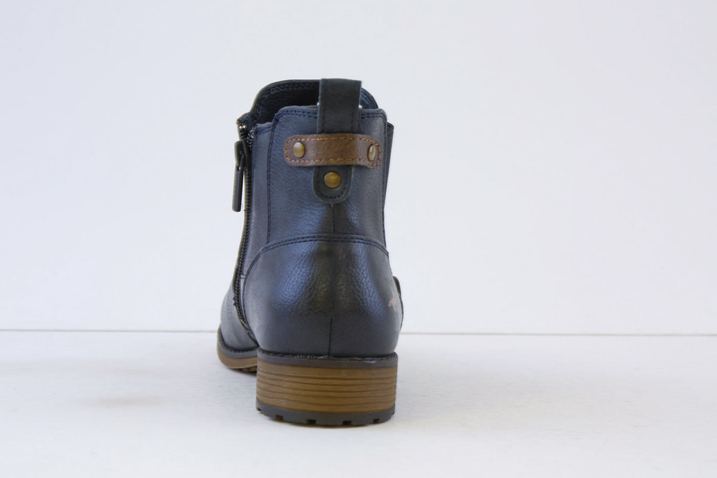 MUSTANG - 1265522/820 FLAT ANKLE BOOT - NAVY