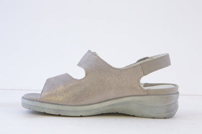 WALDLAUFER - 811004 324 MERLE-COMFORT SANDAL (M FIT) - GREY/SILVER