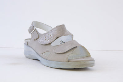 WALDLAUFER - 811004 324 MERLE-COMFORT SANDAL (M FIT) - GREY/SILVER